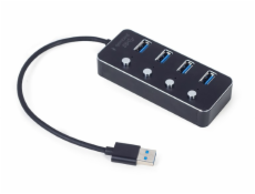 Gembird USB hub 4-port USB 3.1 (Gen 1) hub s vypínači