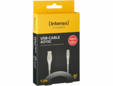 Intenso USB Cable A315C Nylon 1,5m white USB-A / USB-C 60W