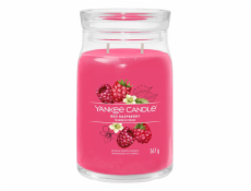 Svíčka ve skleněné dóze Yankee Candle, Červená malina, 567 g