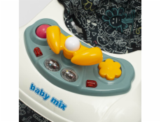 Dětské chodítko s houpačkou a silikonovými kolečky Baby Mix zelená