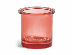 Svícen skleněný Yankee Candle, Korálová, skleněný, 7 cm