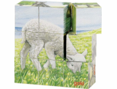 Goki Blocks s obrázky, hospodářská zvířata, 9 ks. (57607)