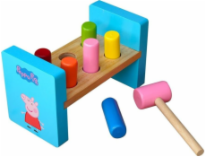 Barbo Toys Dřevěná děrovačka s kladívkem, prasátko Peppa