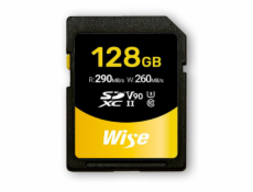 Wise SDXC UHS-II V90       128GB R:290MBs / W:260MBs   WI-SD-N128