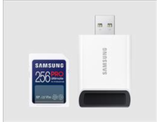 Samsung paměťová karta 256GB PRO ULTIMATE SDXC CL10 U3 V30 (č/z: až 200/130MB/s) + USB adaptér