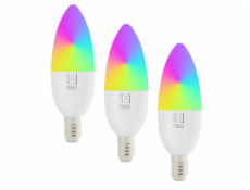 IMMAX NEO LITE SMART sada 3x žárovka LED E14 6W RGB+CCT, stmívatelná, Wi-Fi, Beacon, DO, TUYA