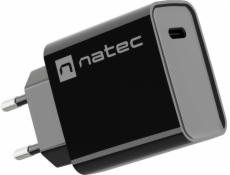  Ribera 1x USB-C 20W nástěnná nabíječka Černá
