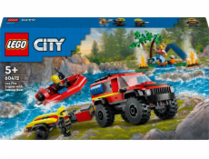  LEGO 60412 City hasičské terénní auto se záchranným člunem, stavebnice