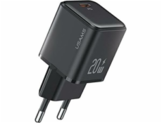 Usams Charger 1xUSB-C PD 3.0 20W Fast Wall Charger Black Usams Charger 1xUSB-C PD 3.0 20W Fast Wall Charger Black
