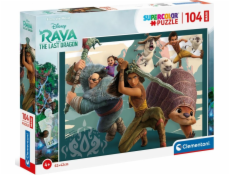 Puzzle 104 elementy Maxi Super Kolor Raya aj ostatny smok