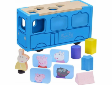 Tm Toys figúrka Sada s figúrkou Peppa Pig Drevený triedič autobusov