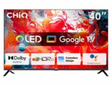 CHiQ L40QH7G TV 40 , QLED, Full HD, Google TV, Frameless, Dolby Audio, dbx-tv, HDR 10