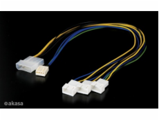 AKASA Kabel  redukce pro ventilátory 1x 4pin PWM na 3x 4pin PWM