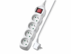 Prodlužovací kabel 4 zásuvky  2m GETI GEC42S s vypínačem