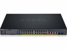 Switch ZyXEL XMG1930-30HP Switch, 24portový 2,5GbE Smart Managed Layer 2 PoE 700W Switch 22xPoE+/8xPoE++ se 4 10GbE a 2 SFP+ uplink