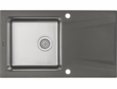 Deante PRIME DŘEZ ANTRACITOVÁ METALICKÁ ŽULA-OCEL 860X500X220 + ÚSPORA MÍSTA
