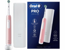 Zubní kartáček Oral-B ORAL-B PRO 1 CROSS ACTION ELEKTRICKÝ ZUBNÍK + RŮŽOVÉ POUZDRO