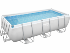 Bestway Oválný rámový zahradní bazén o rozměrech 404 x 201 x 100 cm a objemu 6478 l Power Steel Bestway + filtrační čerpadlo + žebřík Universal