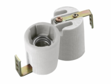 Instalační objímka Kanlux HLDR-E14 (CH143-E14), E14, keramická + kovový držák