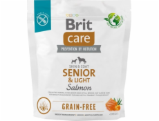 Dry food for old dogs all breeds (over 7 years of age) Brit Care Dog Grain-Free Senior&Light Salmon 1kg