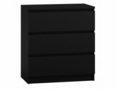 Topeshop M3 CZERŃ chest of drawers