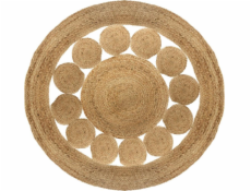 Koberec Atmosphera Jute 156147, pískově hnědý, D120 cm
