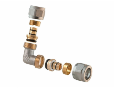 Dvojité demontážní koleno 1465, TDM mosaz, 18 mm x 18 mm