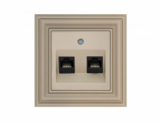 Počítačová zásuvka LIREGUS RETRO, barva krémová