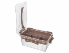 Nádoba KEEEPER, 4,2 l, průhledná, hnědá, 29×19×12,4 cm