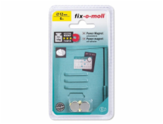 Magnety - nalepovací kotouče Fix-O-Moll, 12 mm, 6 ks.