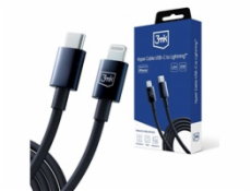 3mk datový kabel Hyper Cable USB-C/Lightning 20W 1.2m, černá