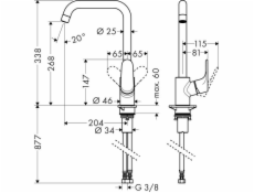 Kuchynská batéria Hansgrohe Focus 318208