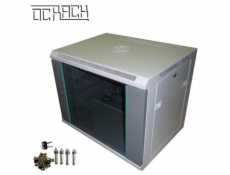 OCRACK 19  OCC-12U-6SBK rozvaděč nástěnný 12U/600mm celoskleněné dveře - černý