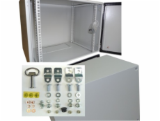 OCRACK 19  venkovní rozvaděč IP55 12U-420mm plechové dveře 3-bodový zámek