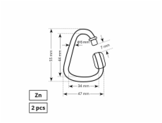 Rychlospojka Haushalt, delta, ZN, 2DD, 6 mm