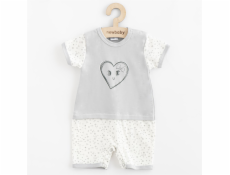 Kojenecký letní bavlněný overal New Baby Srdíčka Vel.62 (3-6m)