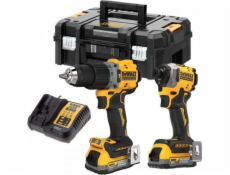 Kombinovaná batéria DEWALT POWERSTACK DCK2050E2T, 18 V, s rázovým uťahovákom, vŕtačka/skrutkovač