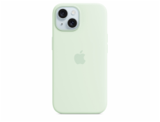 iPhone 15+ Silicone Case with MS - Soft Mint