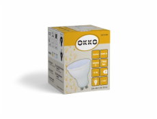 Žárovka LED OKKO, GU10, 120°, 9W, 3000K, 700lm, plast