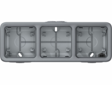 Legrand PLEXO55 Trojitý horizontálny prisadený box sivý (069680)