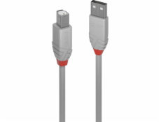 Lindy USB-A - USB-B kábel USB 0,5 m sivý (36681)