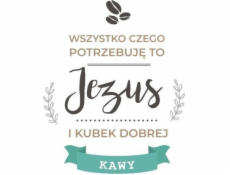 Sharon Cork tácka - Ježiš a šálka kávy