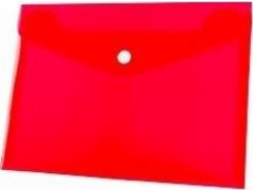 Tetis A5 PP obálka s patentným uzáverom, červená. (12ks) BT610-C