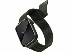 UNIQ Dante remienok Apple Watch Series 4/5/6/7/SE 38/40/41 mm. Nerezová oceľ zelená/zelená