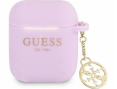 Guess Charm Collection 4g ochranné puzdro pre AirPods fialové