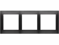 Kontakt-Simon 54 Premium 3-násobný rám PREMIUM IP20 / IP44 čierna matná DR3/49