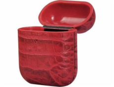 TerraTec AirBox Crocodile Pattern Red ochranné puzdro pre AirPods, červené