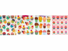 JU-PITER Darčeková taška cupcakes 1363B 26x32x12cm p12, cena za 1 ks.