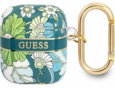 Ochranné puzdro Guess Flower Strap Collection pre AirPods zelené