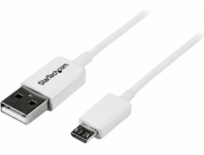 StarTech USB-A - microUSB USB kábel 1 m Biely (USBPAUB1MW)